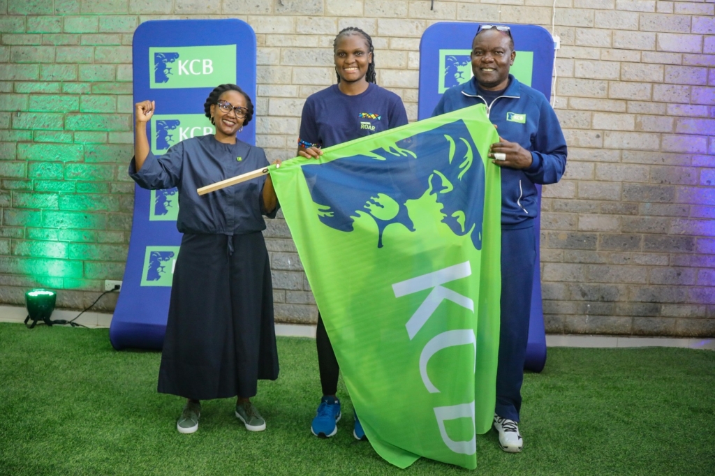KCB Volleyball Club players pose for a team photo before departing for the 2025 African Women’s Volleyball Club Championship in Abuja, Nigeria.
