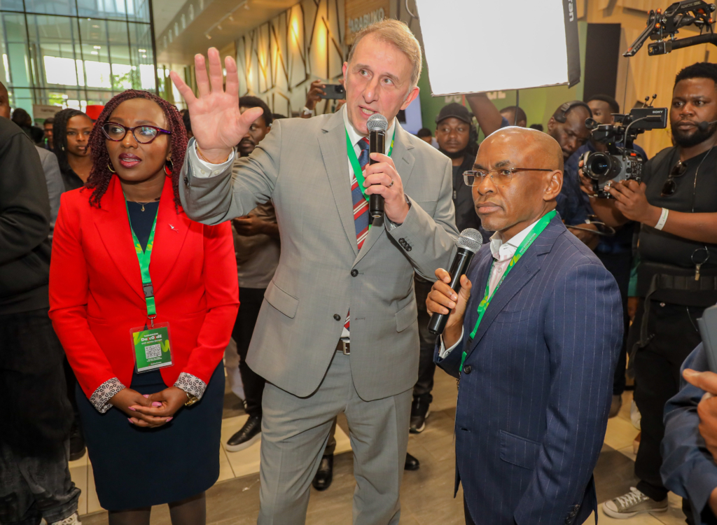 Young innovators and engineers at Safaricom Engineering Summit 2025, exploring AI, fintech, and sustainable tech solutions in Kenya.