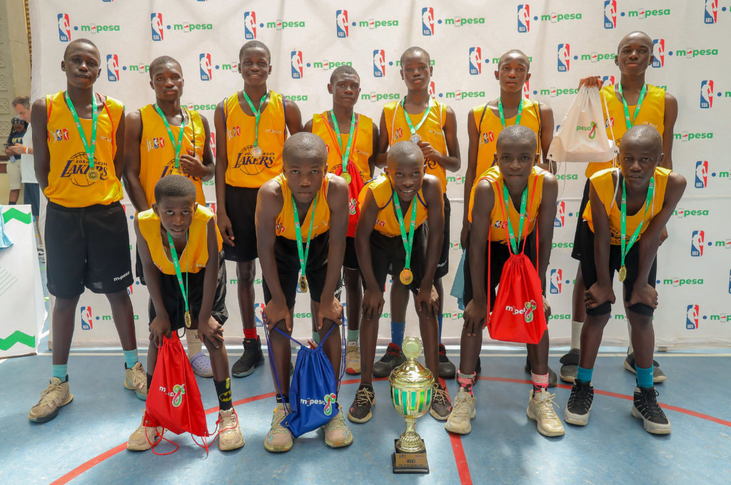 M-PESA Jr. NBA National Champions 2025 – St. John’s and Olympic Junior Schools celebrate basketball victory in Kenya finals