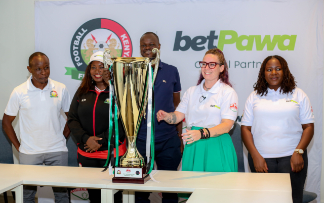 betPawa hands over FKF Women’s Cup Trophy to Football Kenya Federation ahead of 2025 finals.