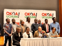 Kenya Budget 2025/26 Criticized as Regressive and Anti-Poor by Okoa Uchumi Okoa Uchumi campaign members addressing media on Kenya Budget 2025/26