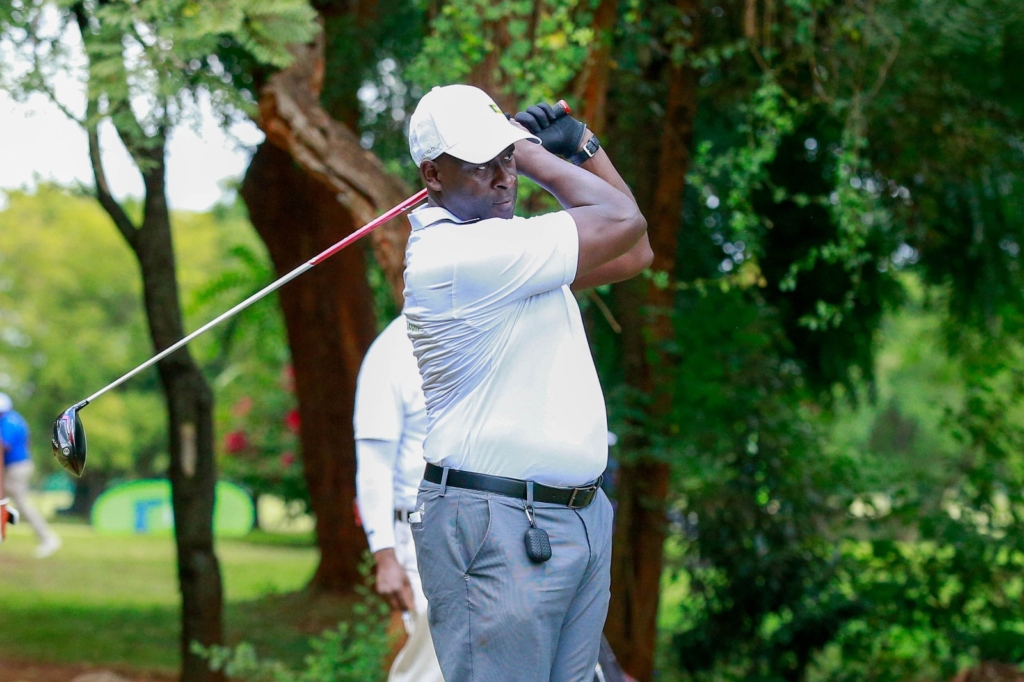 Peter Mwaura in action during the KCB East Africa Golf Tour held at the Ruiru Sports Club on June 7, 2025.