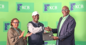 Robert Matano Appointed KCB FC Head Coach in Technical Bench Shake-Up KCB FC patron Azu Ogola presents a football to the newly signed KCB FC coach Robert Matano signs moments.