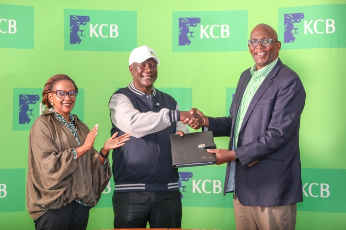 Robert Matano Appointed KCB FC Head Coach in Technical Bench Shake-Up KCB FC patron Azu Ogola presents a football to the newly signed KCB FC coach Robert Matano signs moments.