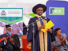 800 Youth Graduate from KCB’s 2Jiajiri Programme, Kicking Off New Paths in Entrepreneurship Elgeyo Marakwet County Governor Wisley Rotich during the 2Jiajiri Graduation in Iten on July 15, 2025.