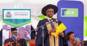 800 Youth Graduate from KCB’s 2Jiajiri Programme, Kicking Off New Paths in Entrepreneurship Elgeyo Marakwet County Governor Wisley Rotich during the 2Jiajiri Graduation in Iten on July 15, 2025.
