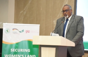 IGAD Pushes for Bold Action on Women’s Land Rights in Climate Response IGAD’s Deputy Executive Secretary, Mohamed Abdi Ware during disscusion on IGAD women’s land rights
