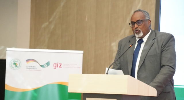 IGAD’s Deputy Executive Secretary, Mohamed Abdi Ware during disscusion on IGAD women’s land rights