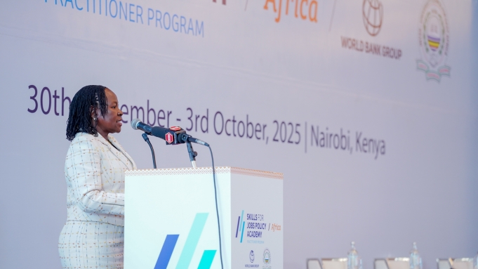 East Africa’s TVET Initiative Pays Off as Graduate Placement Rises to 80% Kenya’s PS Dr. Esther Thaara Muoria, PhD, Principal Secretary, the State Department for Technical, Vocational Education and Training (TVET) during the opening ceremony of the Africa Skills for Jobs Policy Academy,