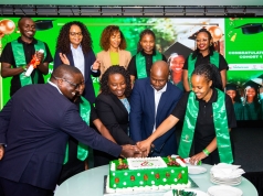 Connect Academy Cohort 1 Graduates Celebrate Success James Maitai ,Group chief Technology and information officer,Safaricom PLC addressing how Connect Academy graduates can help power tech transformation