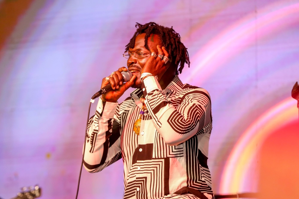 Coaster Ojwang perfoming at the Taita Taveta KC Trufest Jamhuri Festival