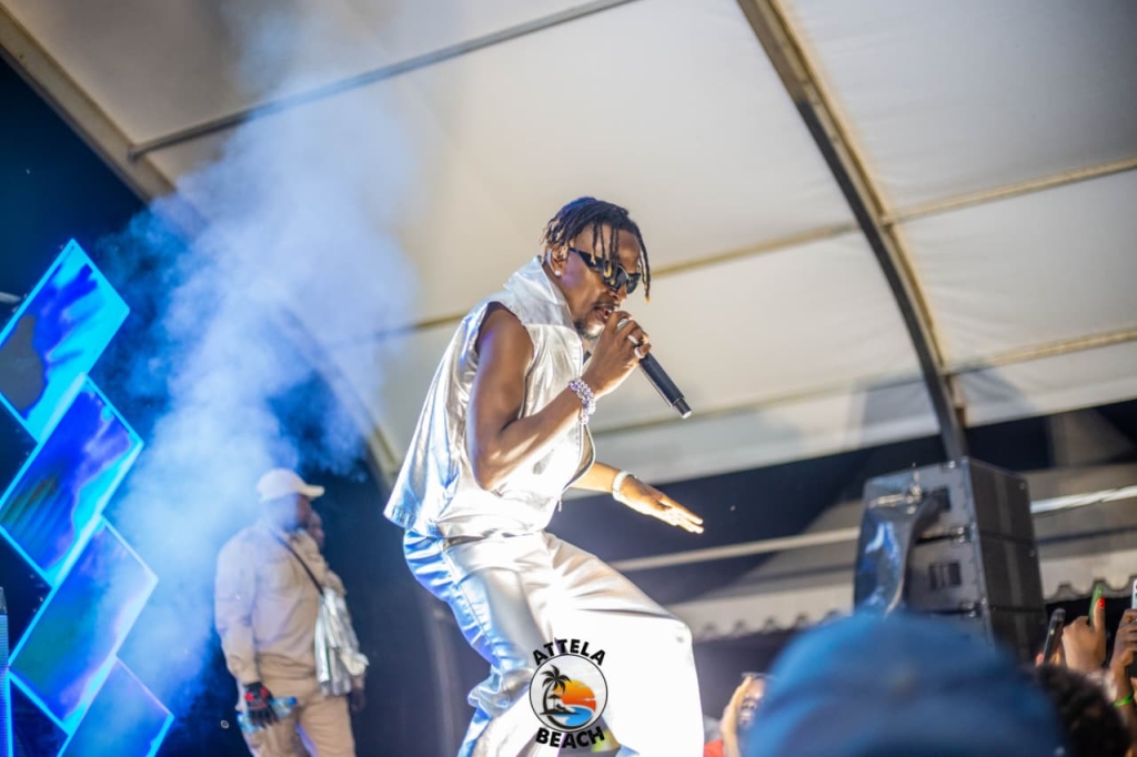 Iyaani performs at the Captain Morgan Muckpit Muckarena Tour in Kisumu