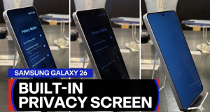 Samsung Galaxy S26 features an inbuilt privacy screen to block side-viewing Samsung Galaxy S26 features an inbuilt privacy screen to block side viewing