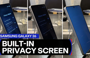 Samsung Galaxy S26 features an inbuilt privacy screen to block side-viewing Samsung Galaxy S26 features an inbuilt privacy screen to block side viewing