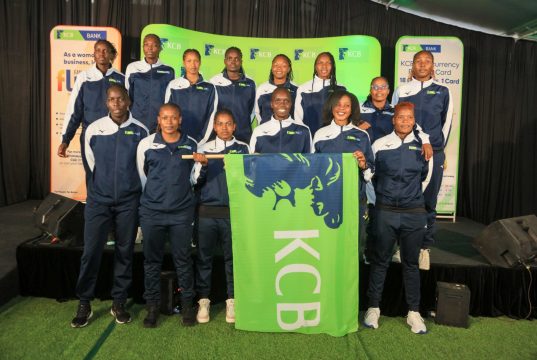 KCB Names Squad Ahead of Africa Women’s Club Championship in Cairo Traveling KCB Women’s Volleyball Team during the official flag-off ceremony for the team as they depart for Egypt for the 2026 African Club Championship at Kencom, Nairobi, on April 10, 2026.