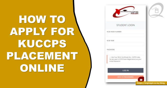 How to Apply for KUCCPS University Placement