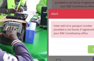 IEBC Advises Those Getting Online Voter Check Error Messages To Visit Constituency Office IEBC Advises Those Getting Online Voter Check Error Messages To Visit Constituency Office