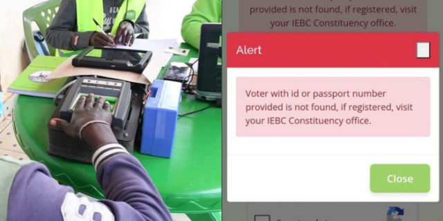 IEBC Advises Those Getting Online Voter Check Error Messages To Visit Constituency Office IEBC Advises Those Getting Online Voter Check Error Messages To Visit Constituency Office
