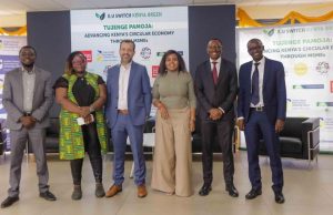 KCB Foundation Launches Green Economy Programme to Support 3,200 MSMEs Stellar Murumba, Global Business Development Manager Strategic Portfolio Design and Portfolio Development, Hivos; Dr. Scott Bellows, Assistant Professor of Management and Research Director, EU SWITCH Green Kenya; Rodrigo Romero van Cutsem, Programme Manager, Private Sector Development, Trade Facilitation and Blended Finance, Catherine Masolia, Chief Executive Officer SOMO, Kennedy Mugochi, Outgoing Regional Director, Hivos East and West Africa, and Joblin Omari, Head of Programs, KCB Foundation, during the EU SWITCH Green Kenya Programme Launch at USIU-Africa on 12th May 2026.